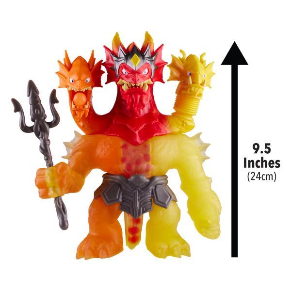 Bandai Figura Goo Jit Zu Lava Furyking - Figura de 3 cabezas con luces y sonido, King Hydra Lava Fury