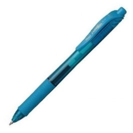 Pentel Energel X 107 Bolígrafo Retráctil Tinta Gel Azul Claro 0,7mm Caja de 12