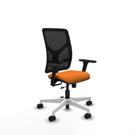 PIQUERAS Y CRESPO Silla de oficina Motilla Naranja y Negro con mecanismo Sincro/Traslack