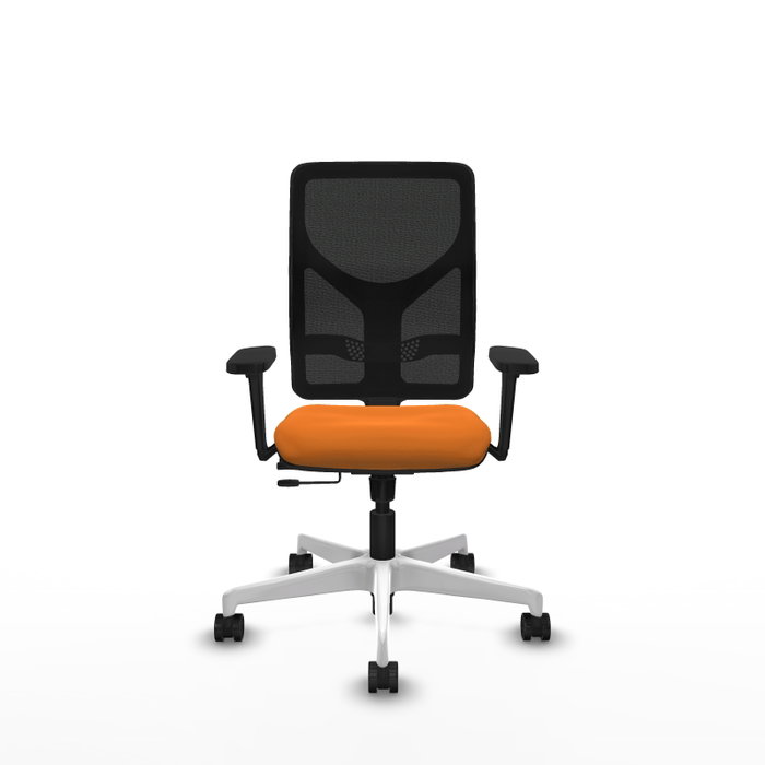 PIQUERAS Y CRESPO Silla de oficina Motilla Naranja y Negro con mecanismo Sincro/Traslack