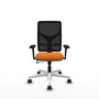 PIQUERAS Y CRESPO Silla de oficina Motilla Naranja y Negro con mecanismo Sincro/Traslack