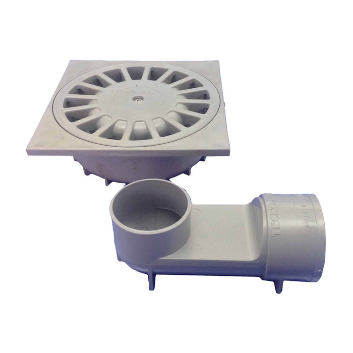 Tecnoagua Sumidero sifónico PVC 360º T-88 vh, 105 x 105 x 44 mm / ø40 mm Tecnoagua Sumidero sifónico PVC 360º T-88 vh, 105 x 105 x 44 mm / ø40 mm