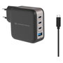 Conceptronic ALTHEA18B Cargador GaN 100W 4 Puertos (3x USB-C, 1x USB-A) Negro