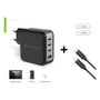 Conceptronic ALTHEA18B Cargador GaN 100W 4 Puertos (3x USB-C, 1x USB-A) Negro