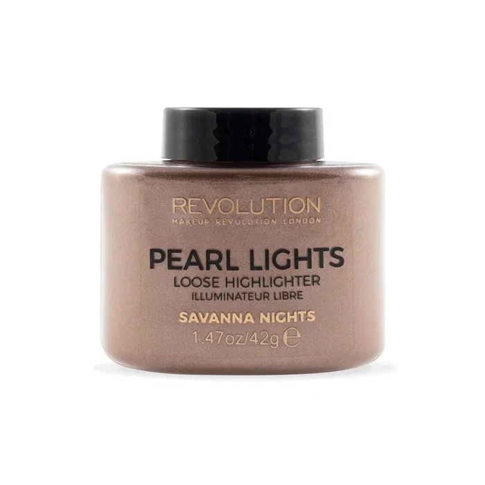 Makeup Revolution Pearl Lights Polvo iluminador suelto Noches de Savannah 25 g Makeup Revolution Pearl Lights Polvo iluminador suelto Noches de Savannah 25 g