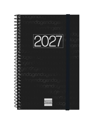 Finocam Agenda Anual 2027 Catalán con Espiral y Tapa de Polipropileno Negro Finocam Agenda Anual 2027 Catalán con Espiral y Tapa de Polipropileno Negro