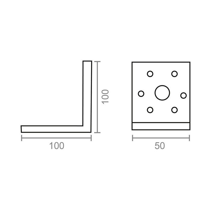 Micel Angulo Pesante AN13 Zincado 100 x 100 x 50 mm