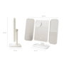 Innovagoods Espejo Tríptico Plegable de Sobremesa con Aumento y Luz LED Recargable