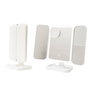 Innovagoods Espejo Tríptico Plegable de Sobremesa con Aumento y Luz LED Recargable