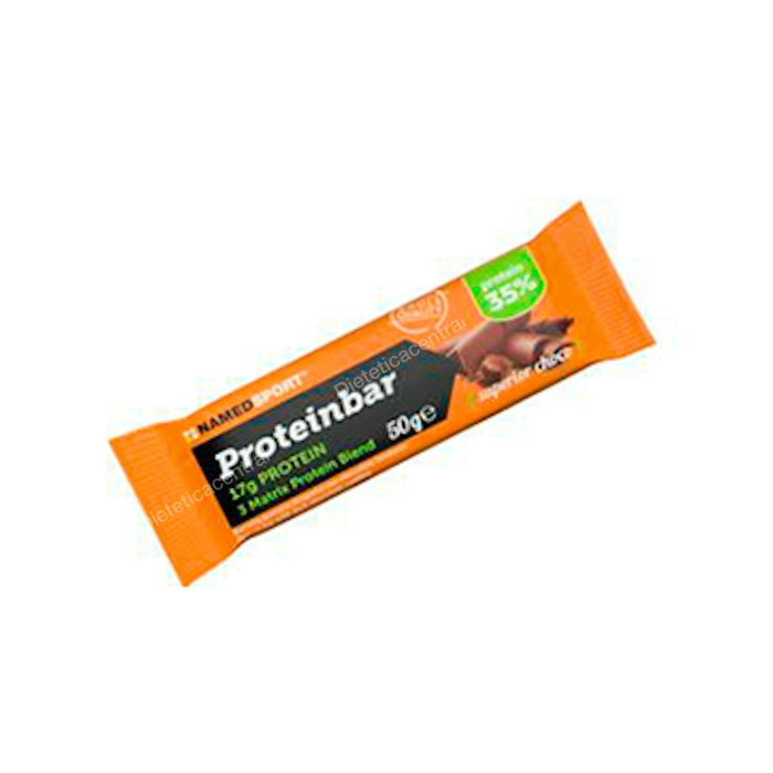 Named Sport Protein Bar Superior Choco - Barrita de Proteína 35% con Cobertura de Chocolate Negro - 12 Unidades Named Sport Protein Bar Superior Choco - Barrita de Proteína 35% con Cobertura de Chocolate Negro - 12 Unidades