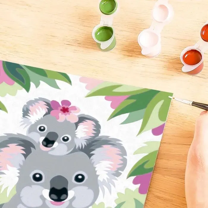Ravensburger 25833 CreArt Kids - Kit de Pintura por Números Mamá y Bebé Koala (18 x 24 cm), A Partir de 9 Años