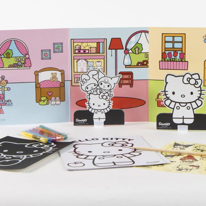Cerdá Set Coloreable Bolso Hello Kitty and Friends Rosa