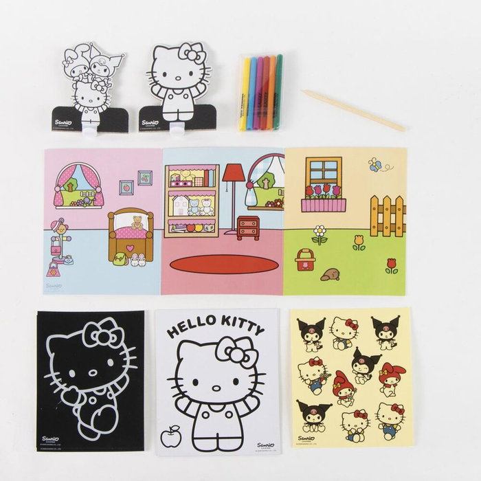 Cerdá Set Coloreable Bolso Hello Kitty and Friends Rosa