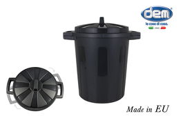 Dem Cubo de Basura con Tapa 50L Negro 55x41x54 cm (3 Unidades)