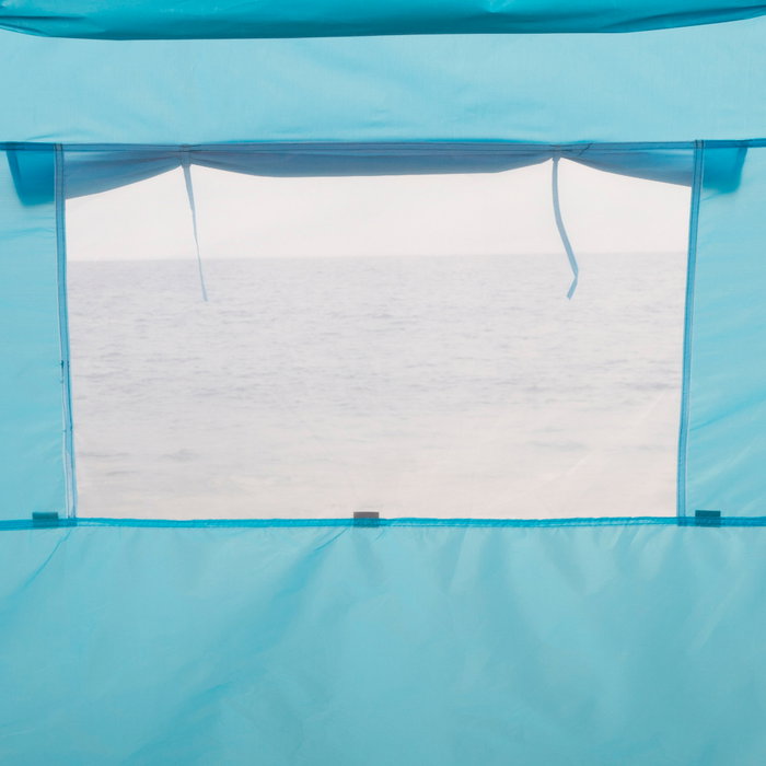 Paravientos y carpa de playa para 4 personas con suelo, puerta y ventanas