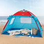 Paravientos y carpa de playa para 4 personas con suelo, puerta y ventanas