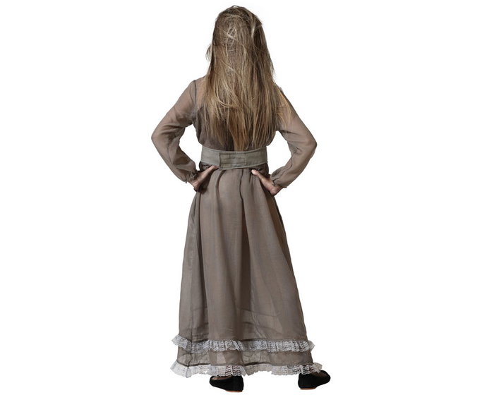 Disfraz Vestido Largo Comunión Niña 5-6 Años Gris Poliéster