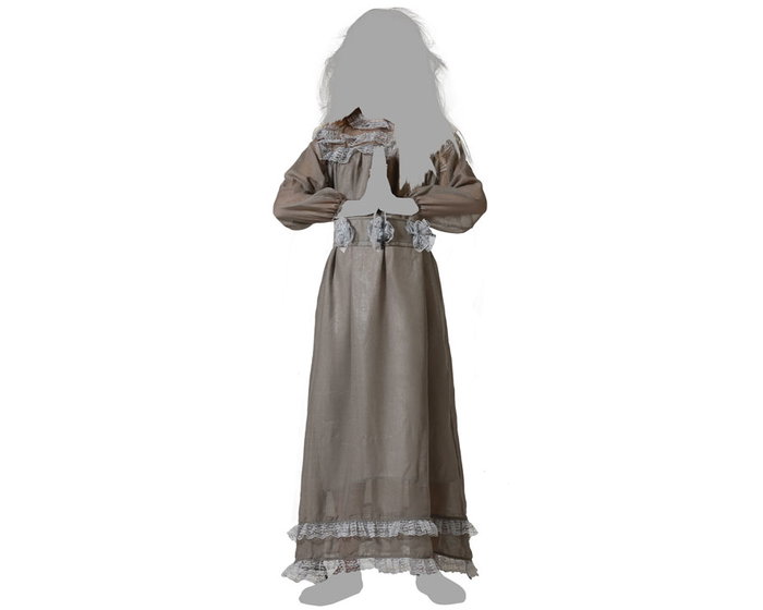 Disfraz Vestido Largo Comunión Niña 5-6 Años Gris Poliéster
