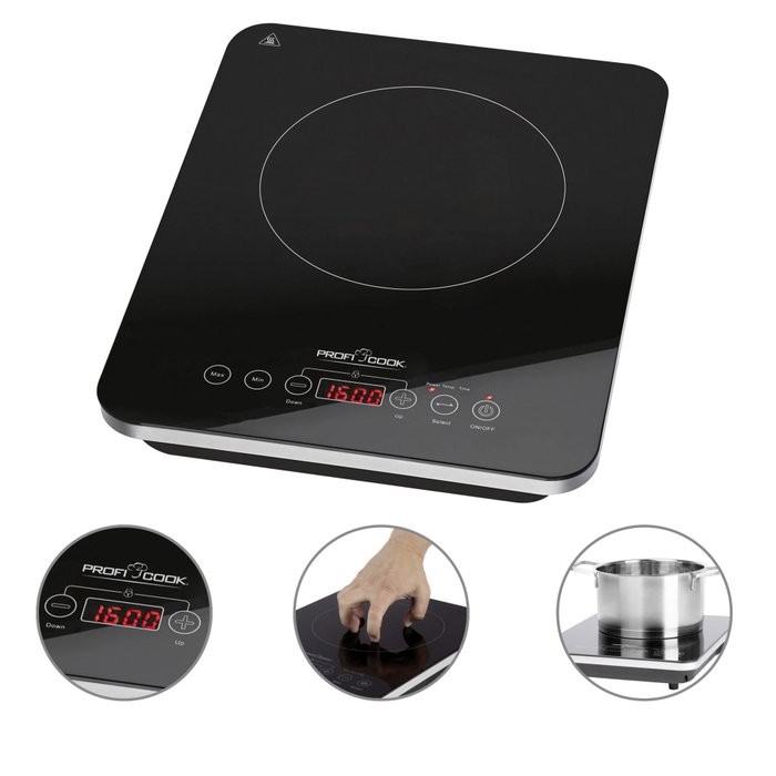 Proficook PC-EKI 1062 Placa de inducción negra