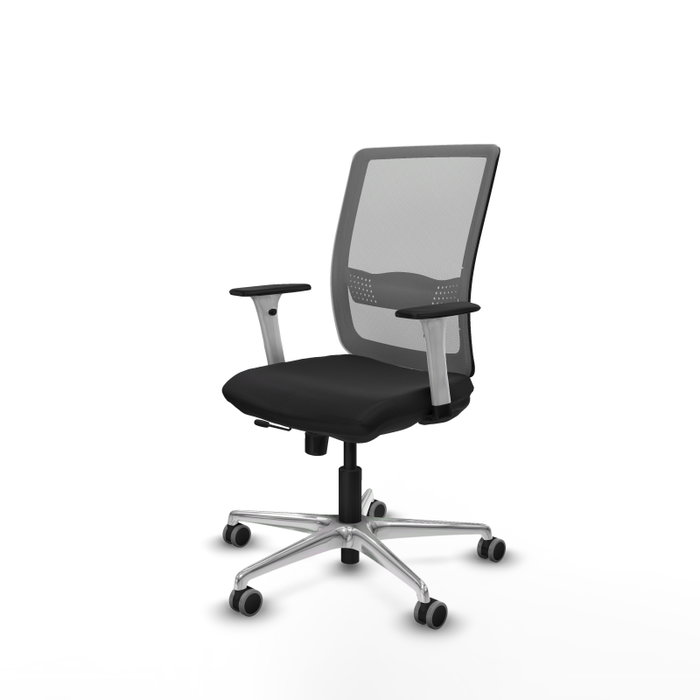 PIQUERAS Y CRESPO Silla de oficina Haches con mecanismo Sincro/Traslack Negro y Gris