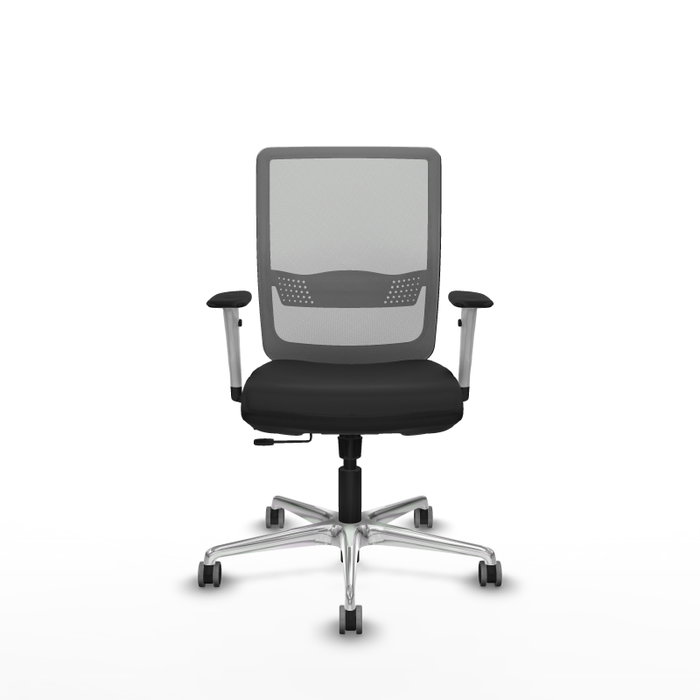 PIQUERAS Y CRESPO Silla de oficina Haches con mecanismo Sincro/Traslack Negro y Gris