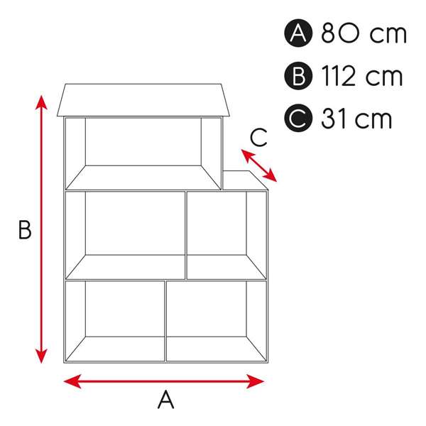 Color Baby Casa de Muñecas de Madera 80x31x112 cm