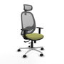 PIQUERAS Y CRESPO Silla de oficina Cilanco con mecanismo Sincro/Traslack Verde oliva y Gris
