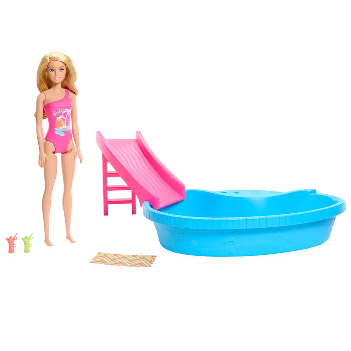 Barbie Muñeca Rubia Con Piscina HRJ74 Mattel Barbie Muñeca Rubia Con Piscina HRJ74 Mattel