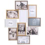 Home Deco Factory Marco 10 Fotos Essentiel para 10 Fotos de 10x15 cm Blanco y Madera