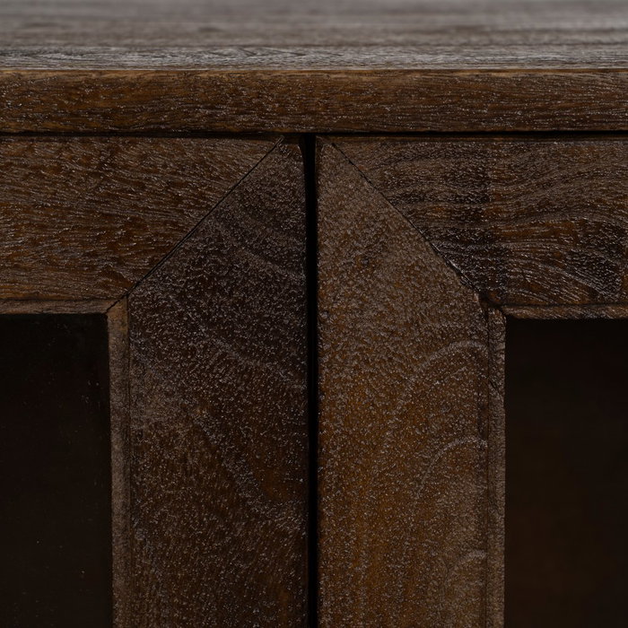 Armario Marrón Madera de Mango Salón 80 X 40 X 100 cm