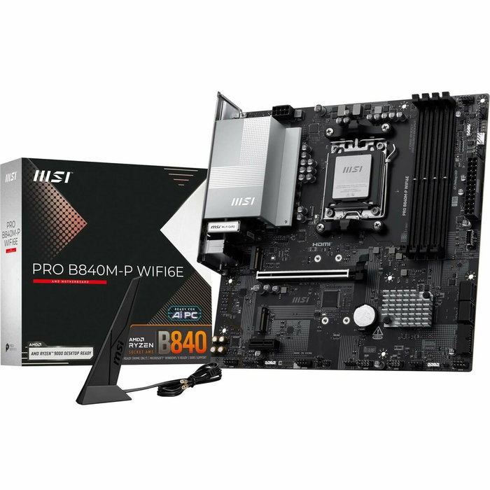 MSI PRO B840M-P WIFI6E Micro ATX con Chipset AMD B840 y Zócalo AM5 MSI PRO B840M-P WIFI6E Micro ATX con Chipset AMD B840 y Zócalo AM5