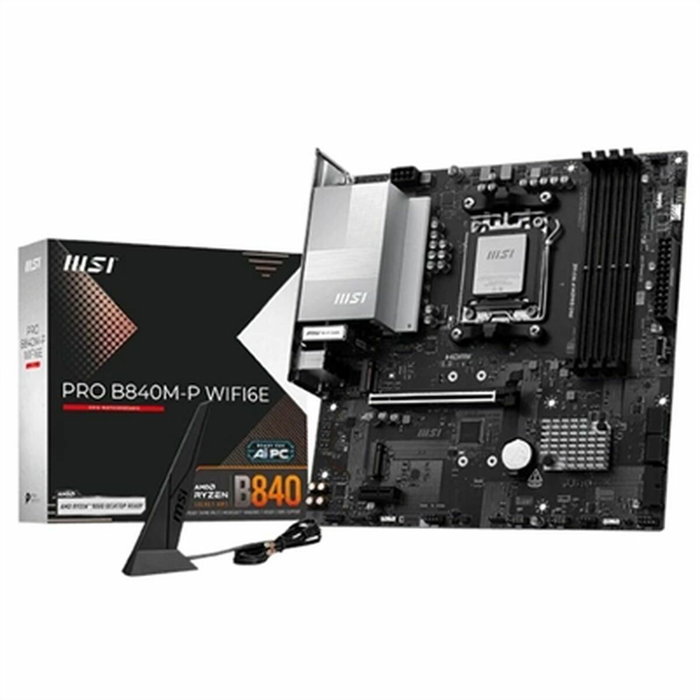 MSI PRO B840M-P WIFI6E Micro ATX con Chipset AMD B840 y Zócalo AM5 MSI PRO B840M-P WIFI6E Micro ATX con Chipset AMD B840 y Zócalo AM5