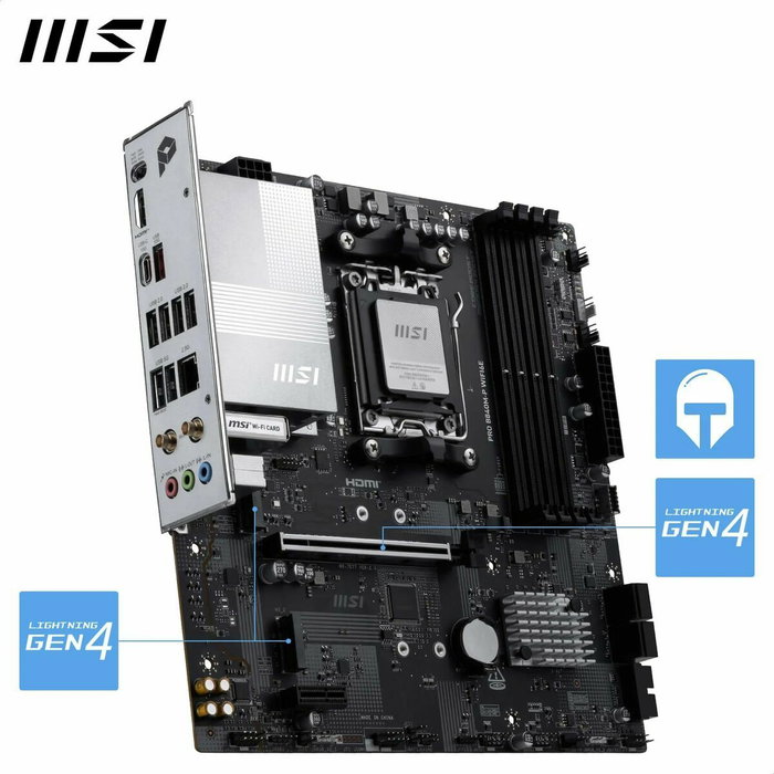 MSI PRO B840M-P WIFI6E Micro ATX con Chipset AMD B840 y Zócalo AM5 MSI PRO B840M-P WIFI6E Micro ATX con Chipset AMD B840 y Zócalo AM5