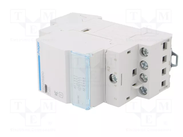 HAGER Contactor 4-polar de instalación ESD 25A 24VAC NO x4