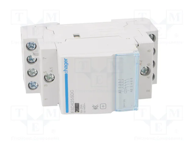 HAGER Contactor 4-polar de instalación ESD 25A 24VAC NO x4