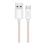LogiLink Cable USB 2.0 Type-C A/M a C/M, 480 Mbps, 60W, Nylon, Rosa, 1.5 m