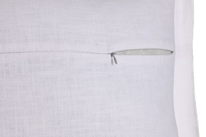 DKD Home Decor Linen collection 1c24 Cojin Cottage Blanco Roto 45 x 45 cm (2 Unidades)