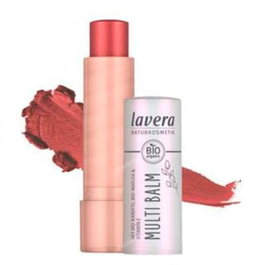 LAVERA Bálsamo Multiusos 04 Sunrise Rose 4,9 Gr - Color Natural y Brillo Sutil para Mejillas, Labios y Ojos, Formato Práctico, Vegano