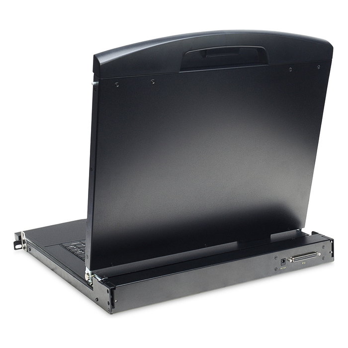 Digitus KVM Consola 19" (48.3 cm) LCD TFT 1366x768, 1-Port Conmutador VGA, Teclado US (Inglés Americano), Negro, Montaje Rack 1U