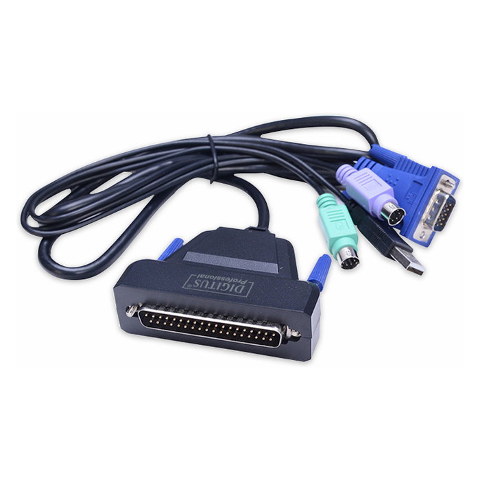Digitus KVM Consola 19" (48.3 cm) LCD TFT 1366x768, 1-Port Conmutador VGA, Teclado US (Inglés Americano), Negro, Montaje Rack 1U