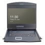 Digitus KVM Consola 19" (48.3 cm) LCD TFT 1366x768, 1-Port Conmutador VGA, Teclado US (Inglés Americano), Negro, Montaje Rack 1U