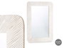Giftdecor Espejo 60x90 cm Líneas Natural Blanco Madera de Mango