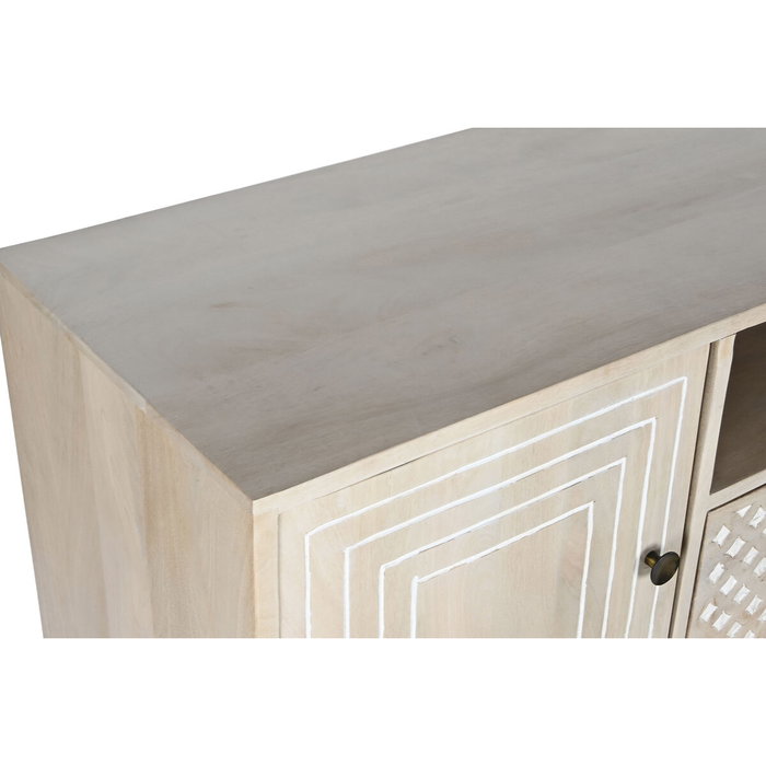 DKD Home Decor Buffet de Mango JB Cenefa Blanco y Natural DKD Home Decor Buffet de Mango JB Cenefa Blanco y Natural