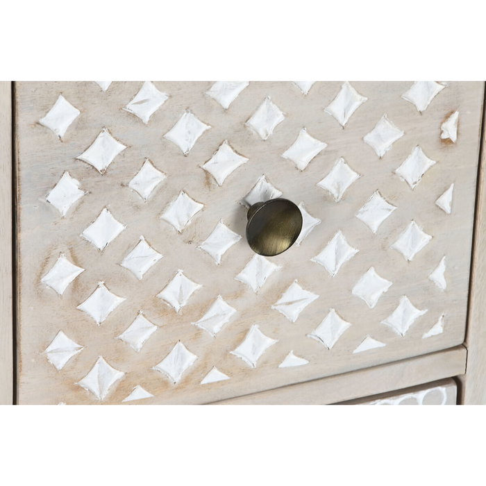 DKD Home Decor Buffet de Mango JB Cenefa Blanco y Natural DKD Home Decor Buffet de Mango JB Cenefa Blanco y Natural