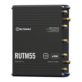 Teltonika RUTM55 Rúter industrial 5G con Wi-Fi 5 y RS232/485