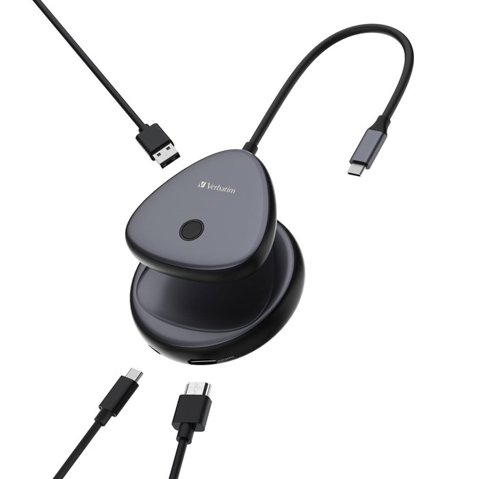 Verbatim Share My Screen USB-C Wireless Display Adapter 4K con Hub WDA-02 Verbatim Share My Screen USB-C Wireless Display Adapter 4K con Hub WDA-02