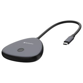 Verbatim 32147 Adaptador Inalámbrico USB-C Hub HDMI 4K WDA-02 para Pantalla, Plug and Play, USB 2.0, Tipo A y C, Escritorio, Negro