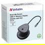 Verbatim 32147 Adaptador Inalámbrico USB-C Hub HDMI 4K WDA-02 para Pantalla, Plug and Play, USB 2.0, Tipo A y C, Escritorio, Negro