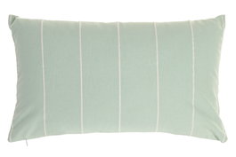 DKD Home Decor Cojín de Algodón Reciclado Rayas Verde 50x30 cm