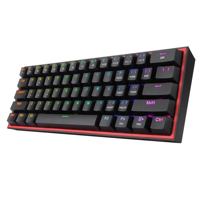 Redragon K617 Fizz RGB Teclado Gaming Mecánico con Red Switches Negro Redragon K617 Fizz RGB Teclado Gaming Mecánico con Red Switches Negro